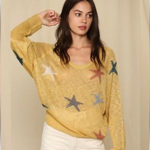 Blank Paige Yellow Star Sweater